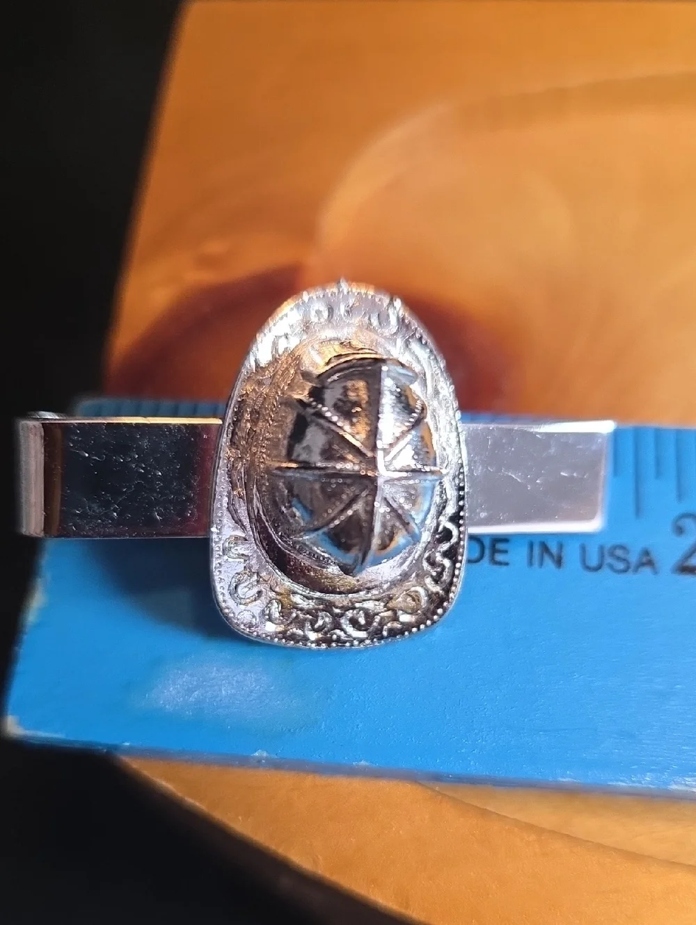 Hook Fast Providence R I Silver-tone Firefighter Helmet Tie Clip -